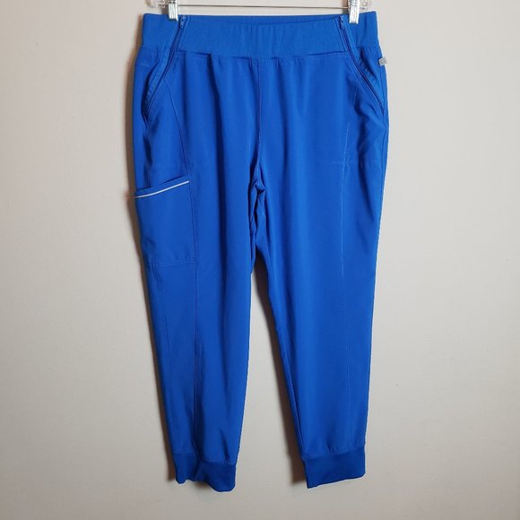 Cherokee Infinity Royal Blue Elastic Waist Jogger Scrub Pants XL - Picture 1 of 9